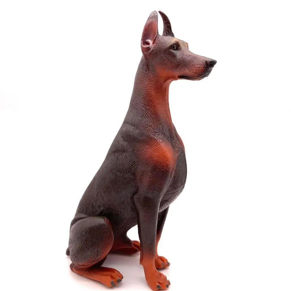 

Lovely Simulation Action Figure Doberman Pinscher Toy Action Figure Toy Practical Ability No Odor