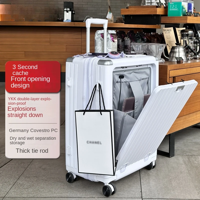 Дорожный чемодан на колесиках с кодовым замком 20/24/28 дюймов цвет в ассортименте