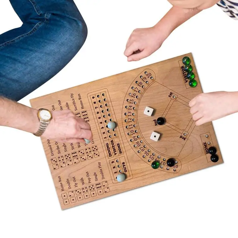 

Dice Board Game Desktop Baseball Game With Dices Interactive Double Battle Table Game Fun Sports Toy For Kids Adults Family Team