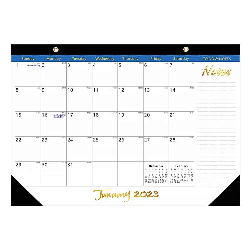 

Calendar 2023 Wall Desk Planner Monthly 2024 Schedule English Office 18 Large Months Desktop Daily Memo Holiday Small Family