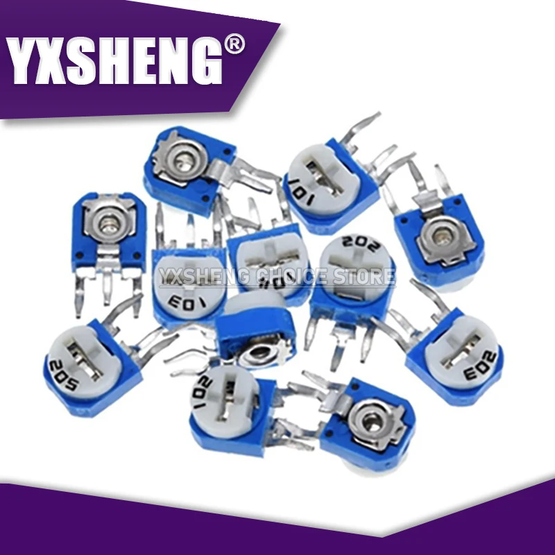 10 шт. RM063 1K 2K 5K 10K 103 20K 50K 100K 200K 500K 1 м Ω триммер потенциометр фоторезистор 100 200 500 Ом