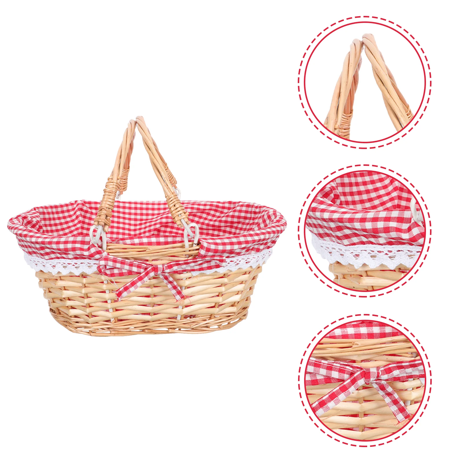 

Outdoor Toy Organizer Sundries Organizing Desktop Fruit Household Baskets Storage Organizer Wicker