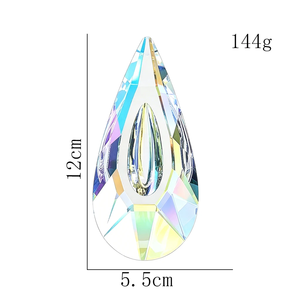Подвеска-солнечный ловец из стекла K9, 120 мм, AB-цвета, граненая призма, для окна, для любителей солнца, для создания радужных эффектов, декор для сада (art.: 3920da01933fe) - 3920da01933fe