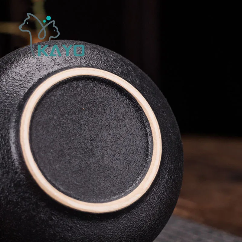 Черный керамический шкатулка грубый памятный контейнер плотно закрывающий