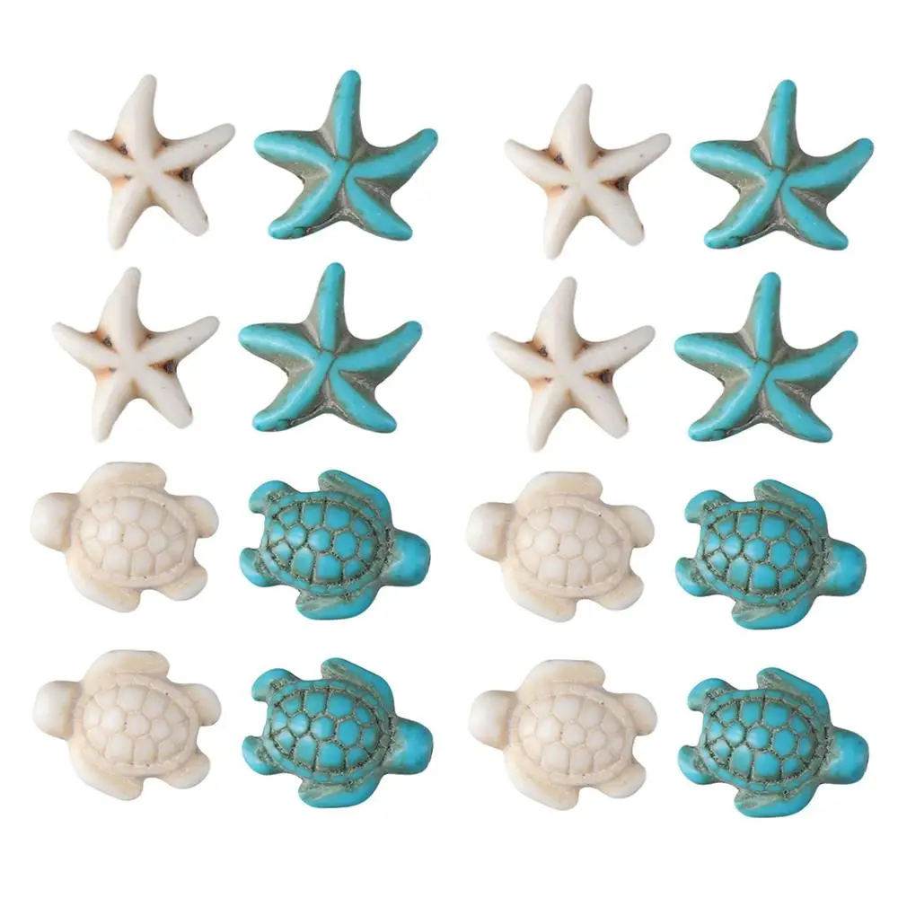 

Jewelry Making Ocean Animal Neckalce Starfish Tortoise Beads Synthetic Turquoise Sea Turtle Sea Star Beads Spacer Beads