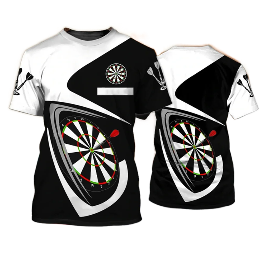 

Men's Summer 3D Printing Bar Sports Dart Pattern T-shirt Extra Large Top Fashion Casual Harajuku Breathable Short Sleeve T-shirt