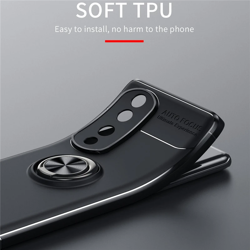 For Cover Honor 70 Pro Case For Huawei Honor 70 Pro Capas Back Shockproof TPU Soft Magnetic Holder For Cover Honor 70 Pro Fundas