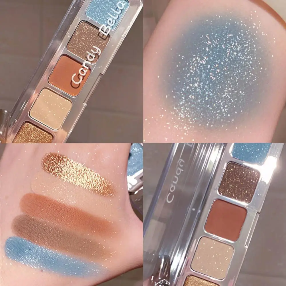 

Brighten Sparkling Eyes Glitter Matte Eyeshadow 1pcs Blue Brown Eyeshadow 5 Color Eye Shadow Palette Shimmer Shiny Sequins