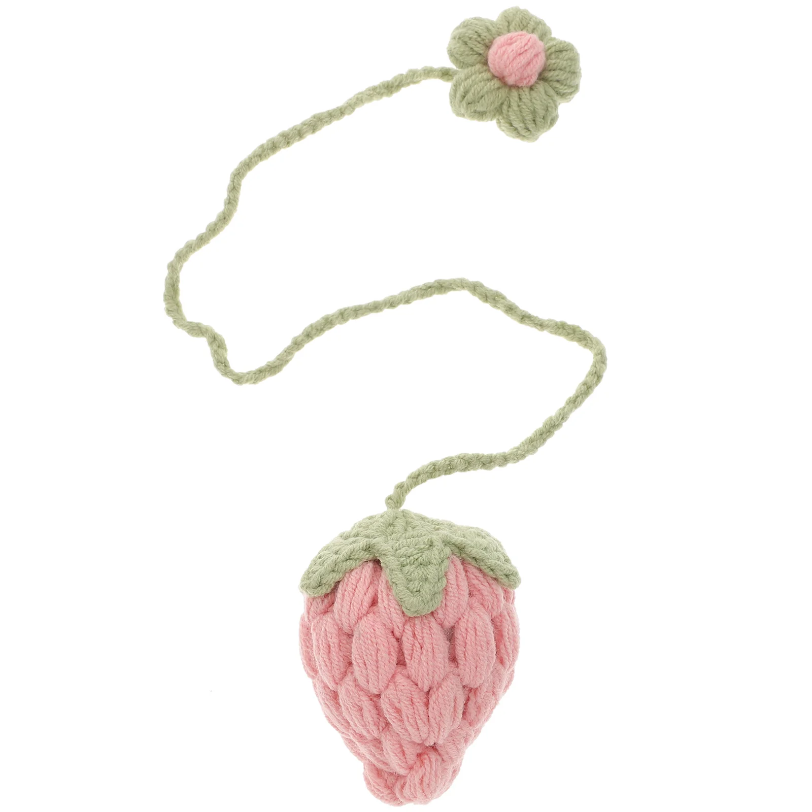

Car Ornaments Car Decor Crochet Charm Fruit Cute Car Pendant Knitted Flower Hanging Decor Cotton Yarn Car Hanging Decor
