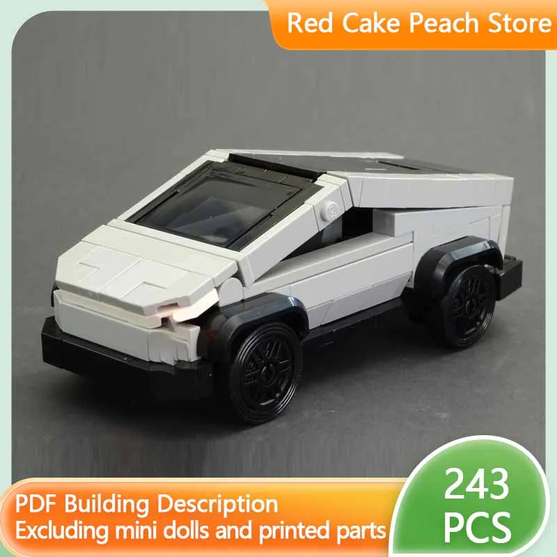 Популярная городская модель автомобиля MOC Building Pure Dlectric Pickup Truck Модульная