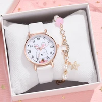 women watches new fashion casual quartz wristwatch 2pcs set watch for women leather ladies clock female gift relogio feminino