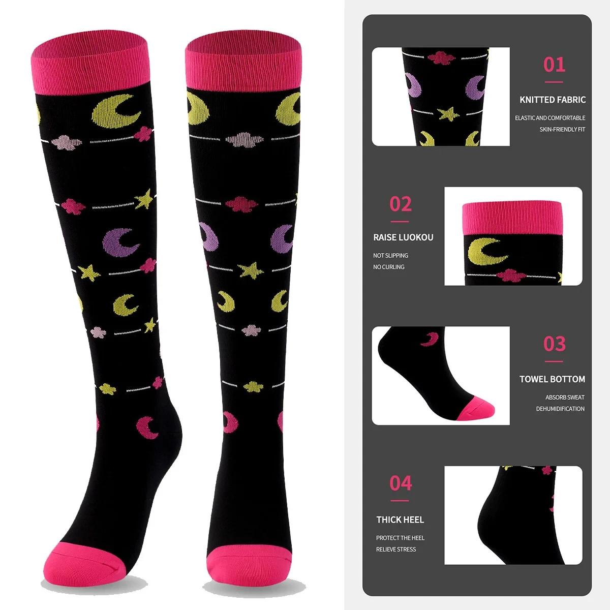 Компрессионные носки для мужчин и женщин гольфа уличные упражнения велосипедные