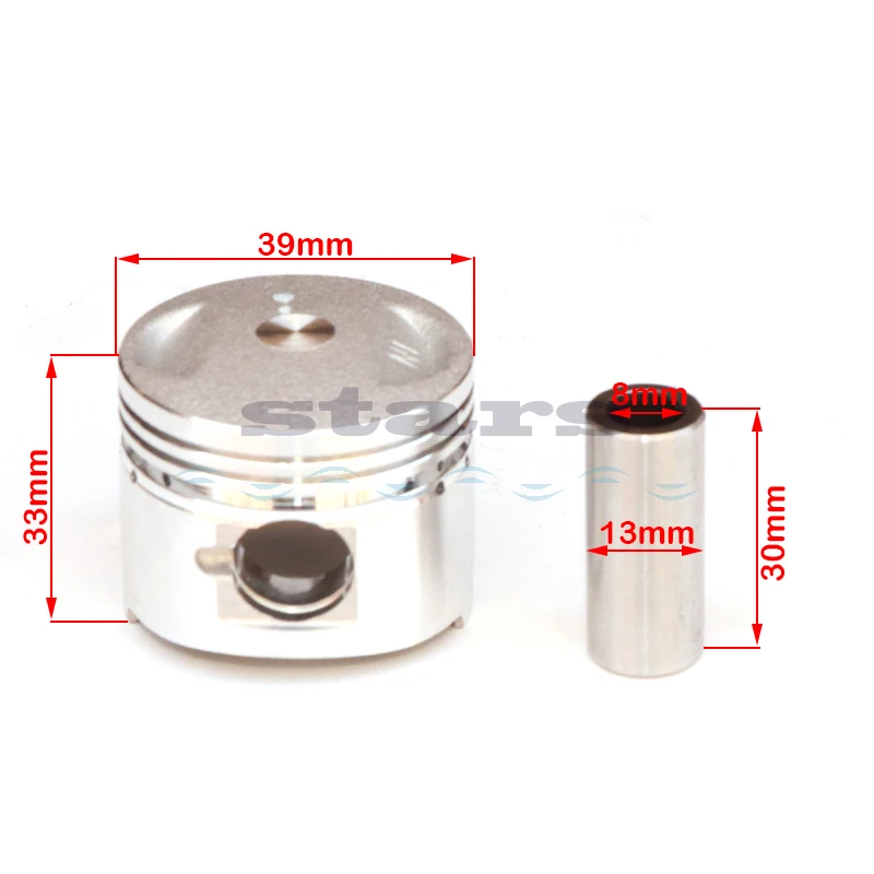 Комплект поршневых колец 39 мм для GY6 50 куб. См 139QMB 1P39QMB комплект цилиндров 4-тактный