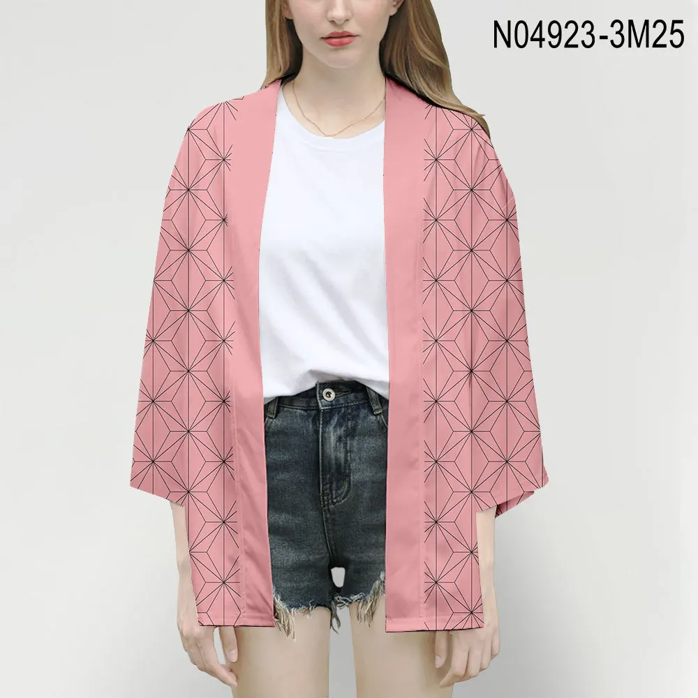 

Кимоно для косплея для мальчиков и девочек с японским аниме-принтом