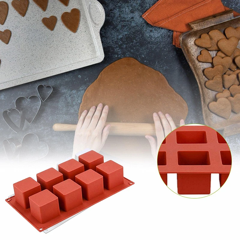 Новая 8-полостная стандартная силиконовая форма для украшения тортов своими