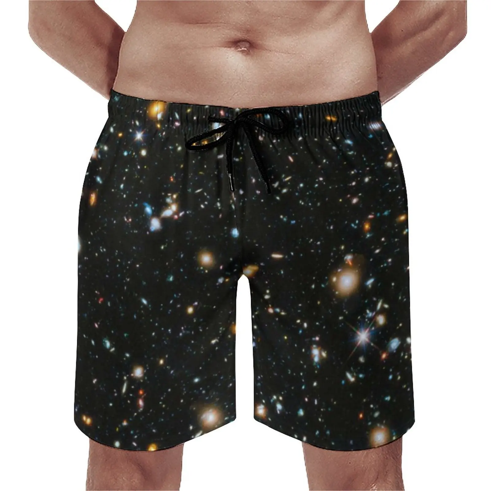 

Galaxy Star Board Shorts Artistic Stars Space Black Beach Shorts Elastic Waist Pattern Custom Swimming Trunks Plus Size