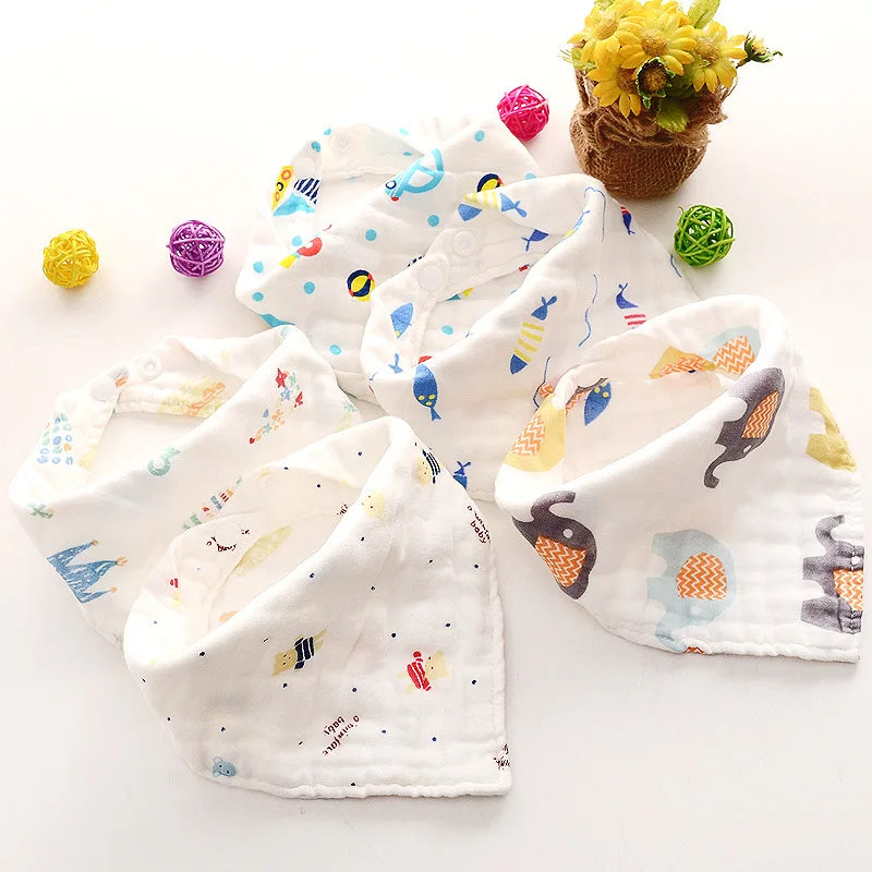 

Cartoon Animal Gauze Baby Bibs Scarf Girls Boys Toddler Bibs Burp Cloths Stuff Baby Feeding Baberos Saliva Towels 30x30x40cm