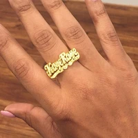 personalized custom carved name rings 2022 ne initial ring name rings personalized hip hop 18k gold plated rings for women gifts