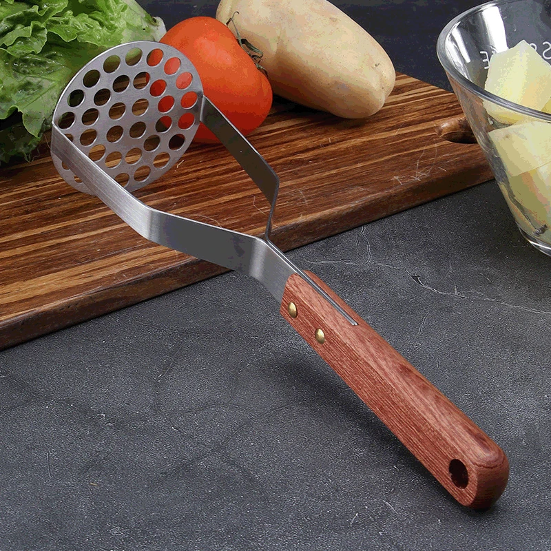 304 stainless steel potato masher manual masher garlic melon and potato masher kitchen gadget free global shipping
