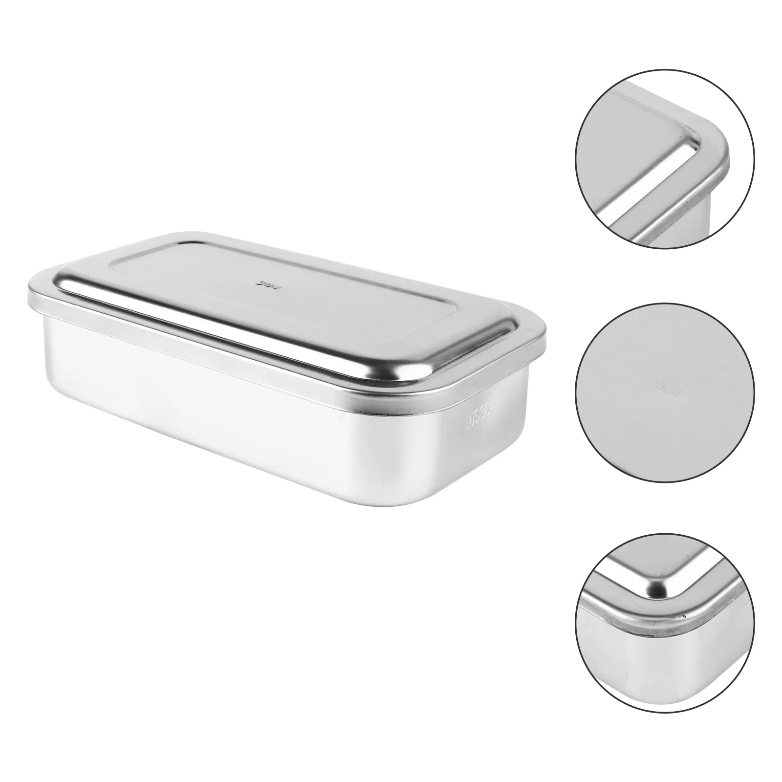 Коробка Хирургический лоток из нержавеющей стали с крышкой для инструмента