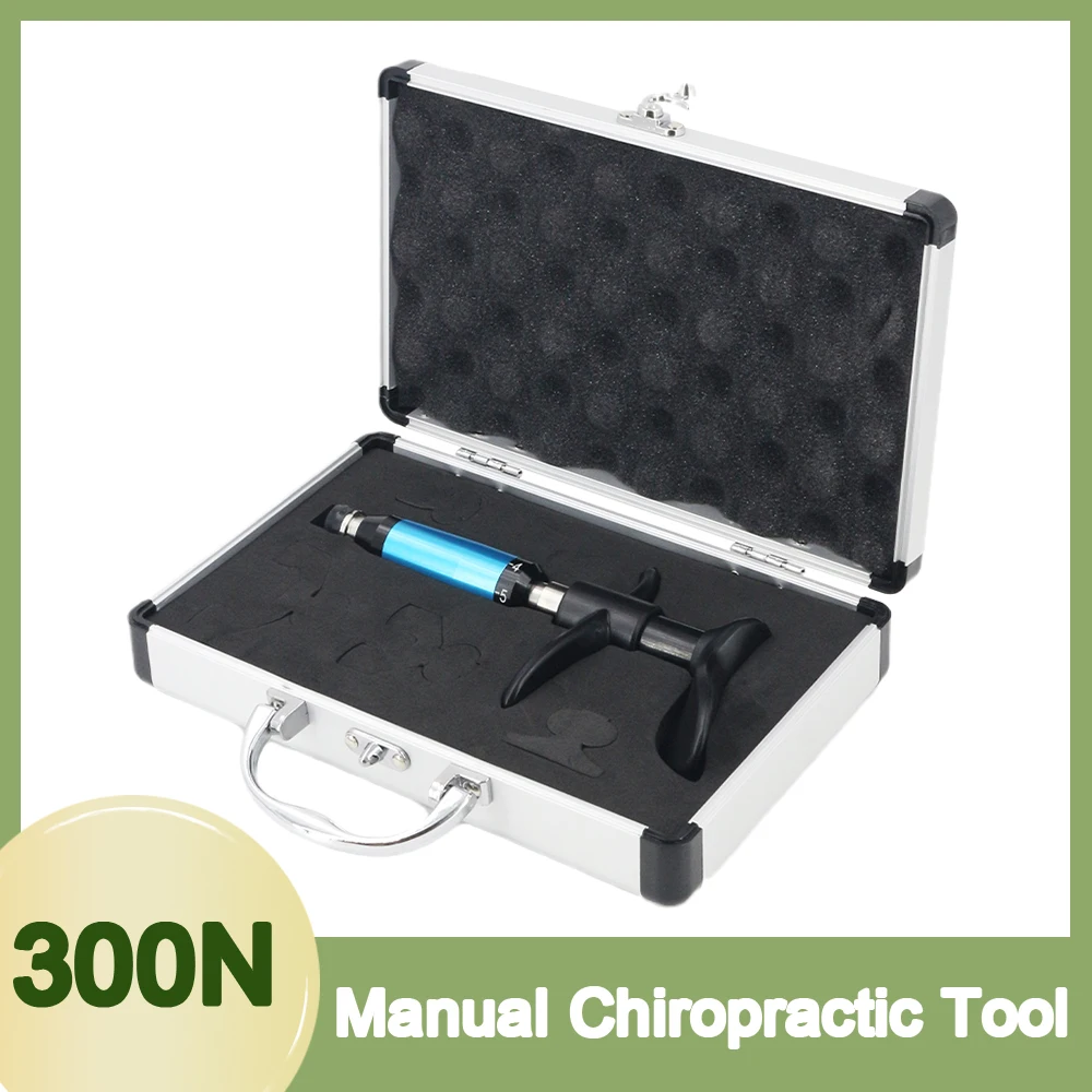 

300N Chiropractic Adjusting Tools Correct The Spine Massage 6 Levels Instrument Impulse Bone Setting Fascia Gun Stainless Steel