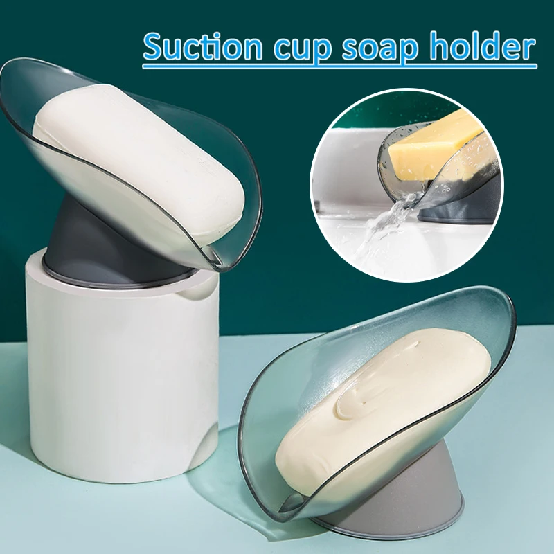 

Leaf Soap Dishes Holder Self Draining Decorative Plastic Soap Saver For Bathroom Kitchen RERI889