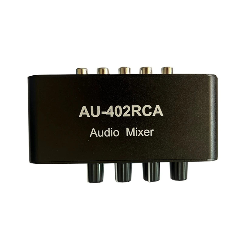 

AU-402RCA Audio Mixer Signal Selector Switcher RCA Volume Controls Headphones Amplifier 4 In 2 Out