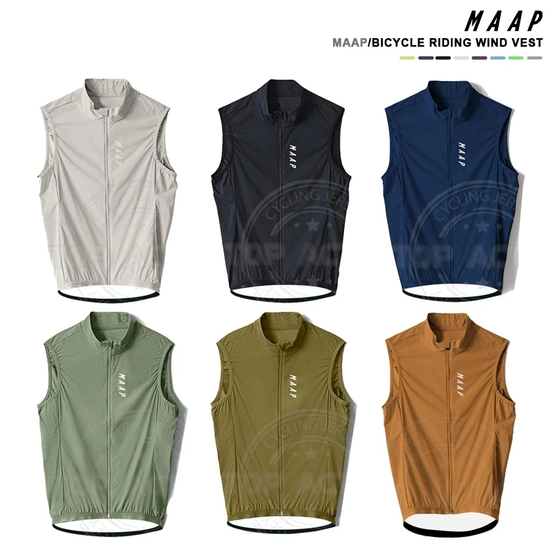 

MAAP Cycling Vest Sleeveless Windproof Cycling clothing Sport Bike Gilet Bicycle Jersey windbreaker MTB Clothes Chaleco Ciclismo