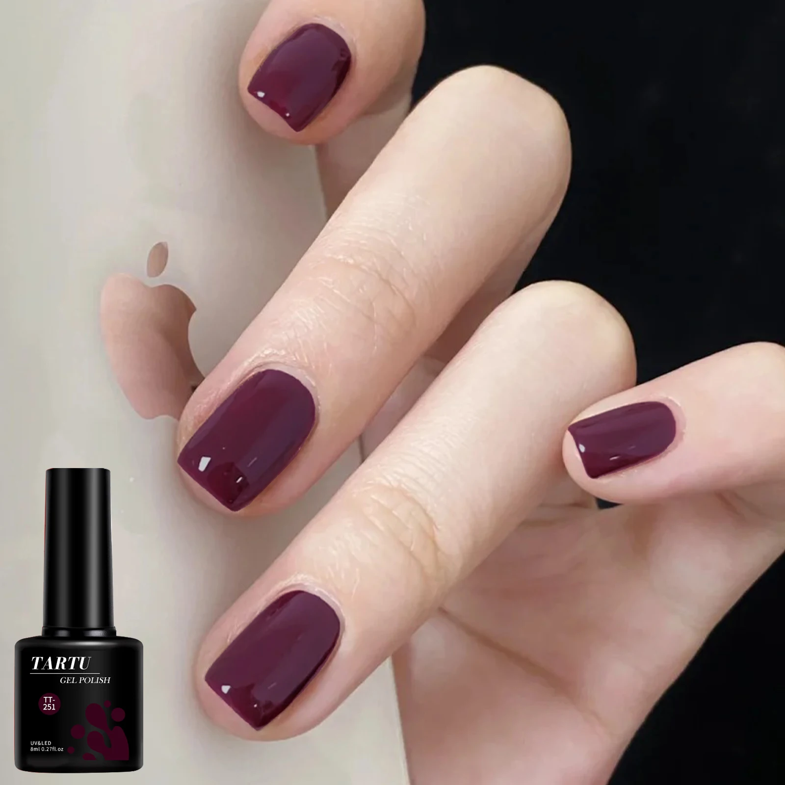 TARTU 8 мл Гель-лак для ногтей Бордовый красный коричневый шоколадный Nail Art Soak Off UV/LED