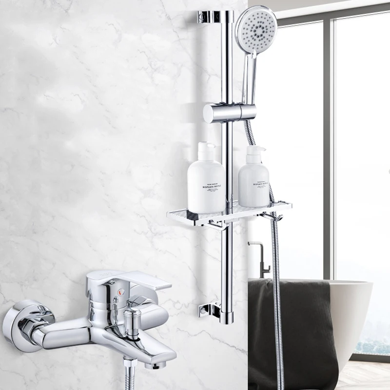 

Head Rainfall System Shower Set Mixer Brass Polishing Thermostatic Shower Set Hand Holder Chuveiro Banheiro Home Improvement