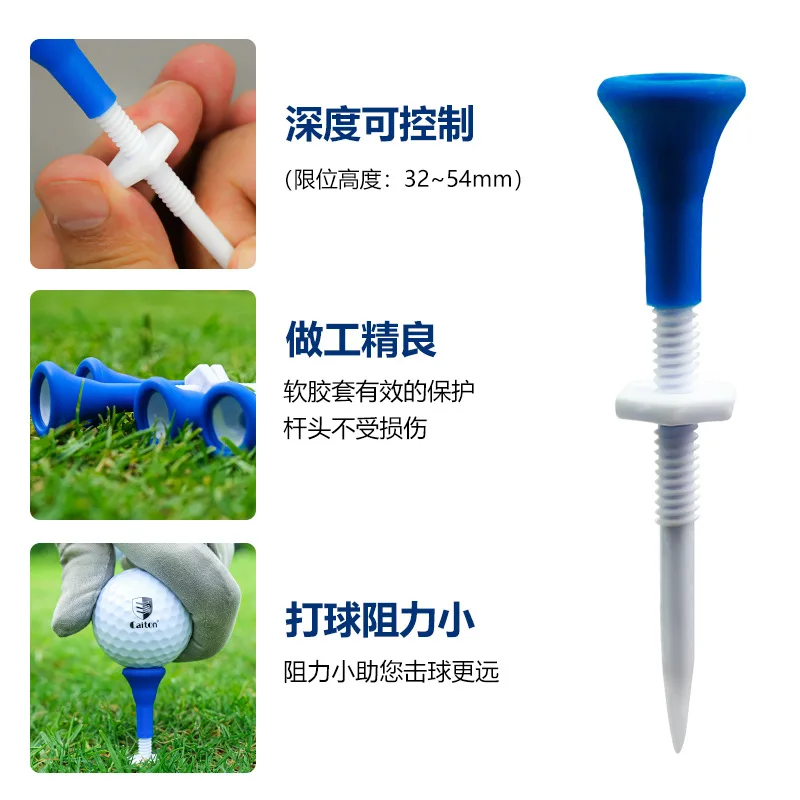 

5Pcs/Box Golf Double Tee Step Down Golf Ball Holder Adjustable Height Golf Tees Plastic Golf Training Ball Stand Outdoor