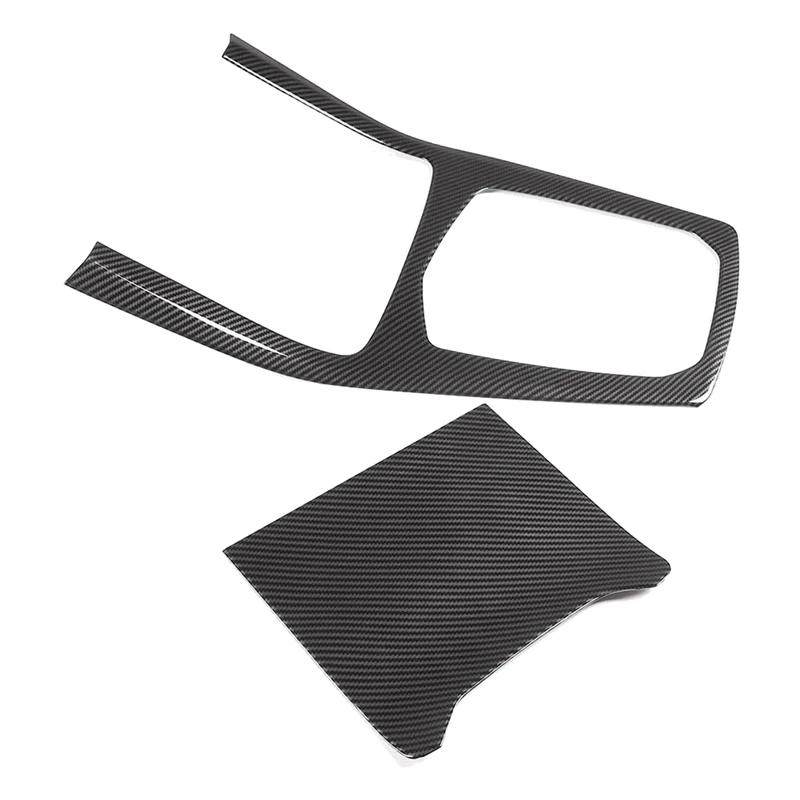 

Carbon Fiber Car Center Console Gear Shift Panel Cover Trim Decoration For-BMW X5 G05 X7 G07 2019 2020