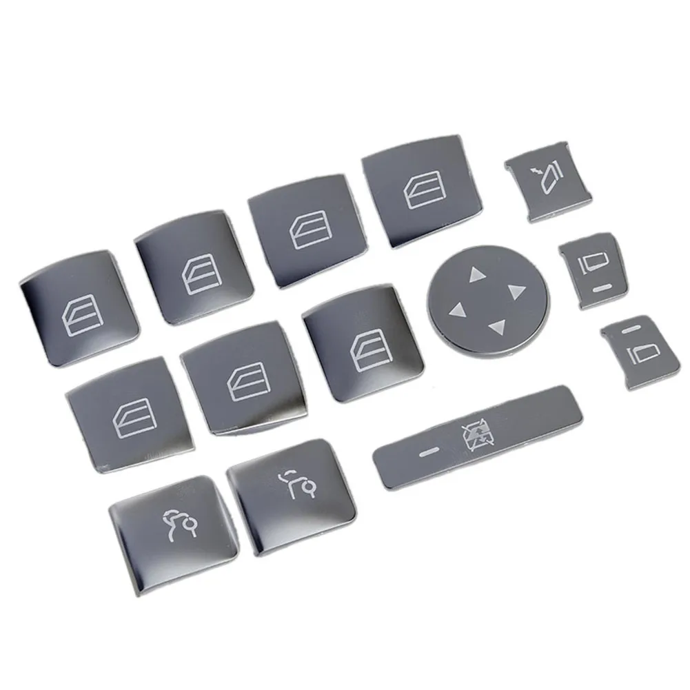 

Дверной кнопочный переключатель, отделка, профессиональный подъемник, серебряные аксессуары для окон автомобиля для Mercedes-Benz A/B/C W204/EW212 рамка