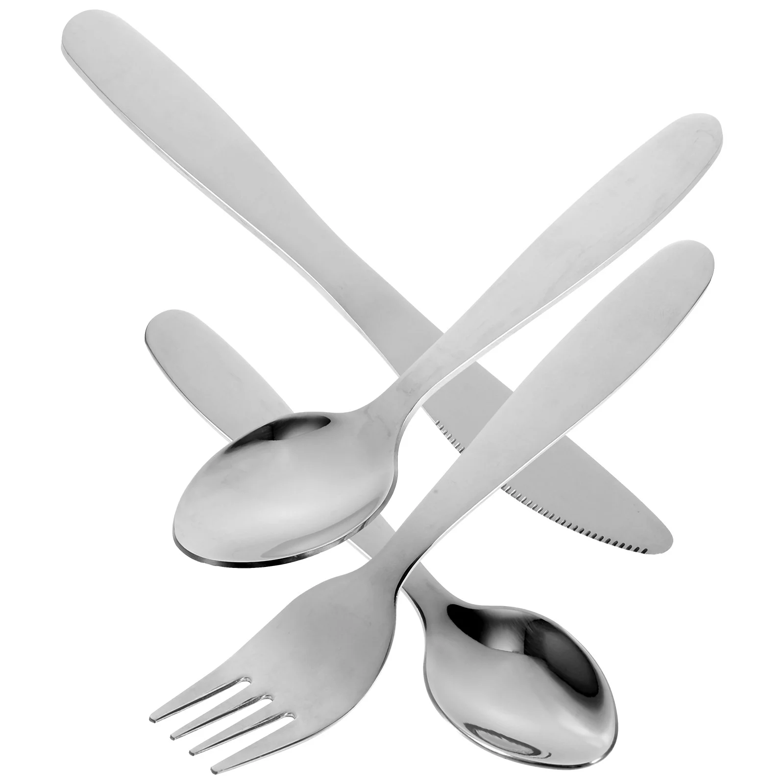 

Tableware Steak Fork Spoon Kit Portable Flatware Stainless Steel Forks Cutlery Children Metal Dinnerware Reusable Silverware