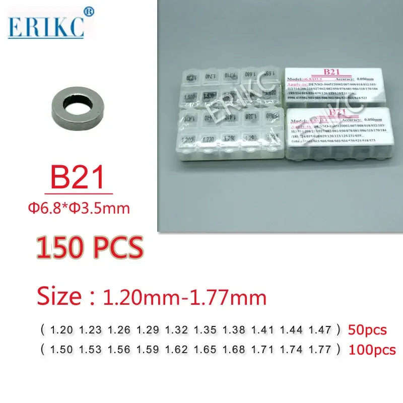 

Набор шайб для регулировки форсунок B21 1,20-1,47 мм, 50 шт., дизельная форсунка, регулировочные прокладки, размеры 1,50-1,77 мм, 100 шт. для