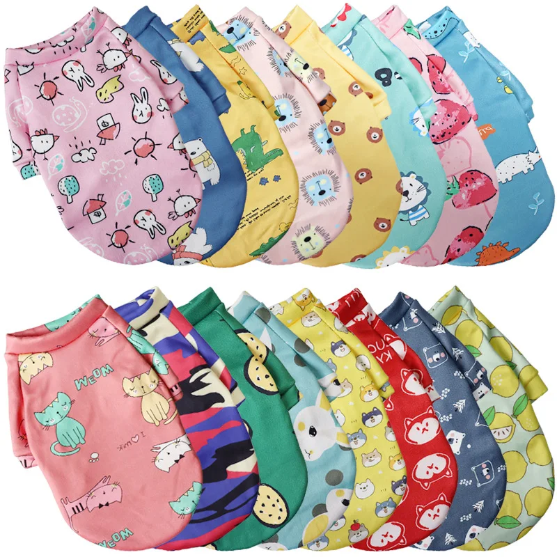 

PET SUPPLIES DOG Clothes Cute Print New Style Thin Velvet Sweater Spring Autumn Winter Dress Dog Clothes