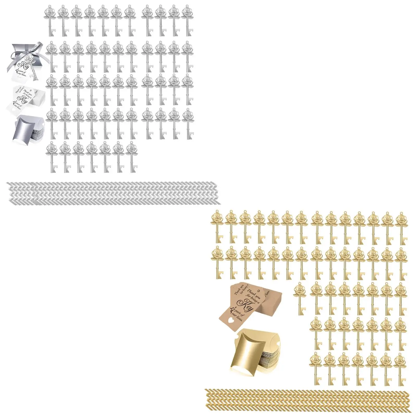 Открывалки для ключей с лентами 50 шт.