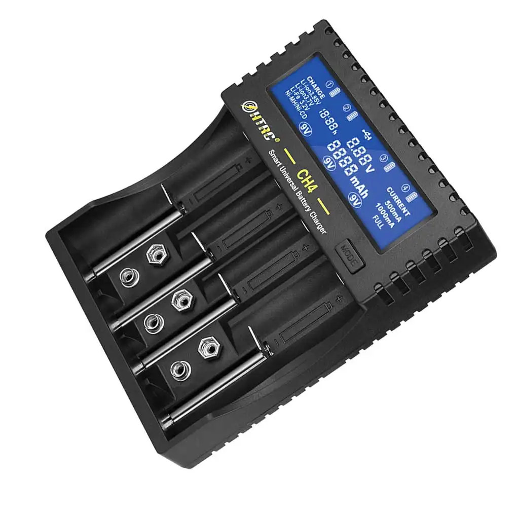 

Зарядное устройство для аккумуляторов с 4 слотами и ЖК-дисплеем