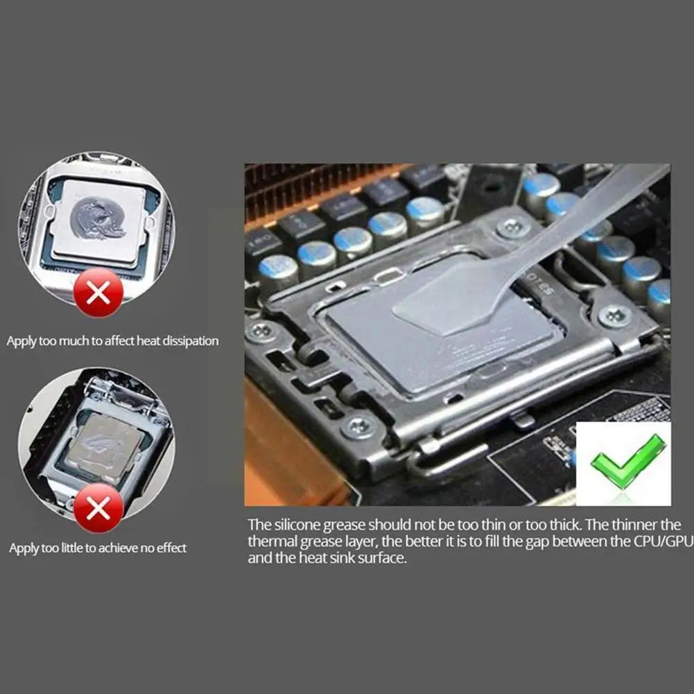 

Thermal Silicone Paste Compound Syringe For Pc Heat Sink Processor Cpu Fan Thermal Paste Grease 1.829 W/m-k Conductive Heat U1q7