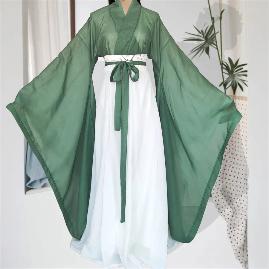 Женский костюм платье династии Хань с вышивкой танцевальная одежда