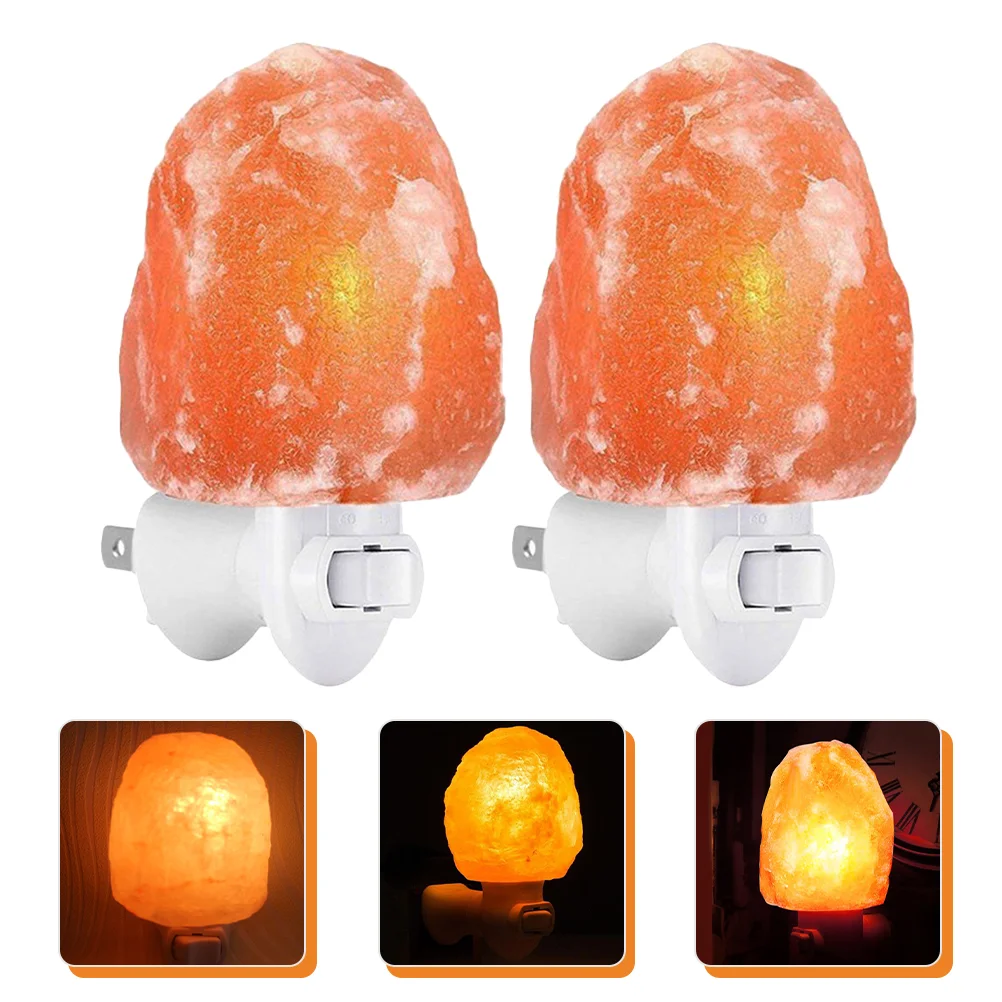 

2pcs Hallway Delicate Wall Plug Wall Night Salt Lamp Night Lamp Small Night with Bulbs