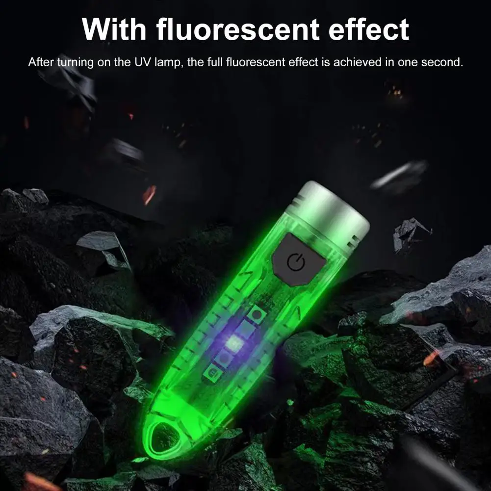 

1 комплект, фонарик-брелок компактного размера с флуоресцентным эффектом