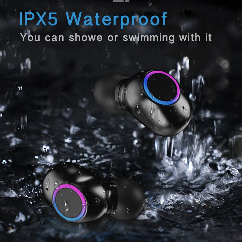 Bluetooth Earphones HD Calling Wireless Headphones Portable Mini Earbuds Noise Canceling Headsets with Microphone for All Phone