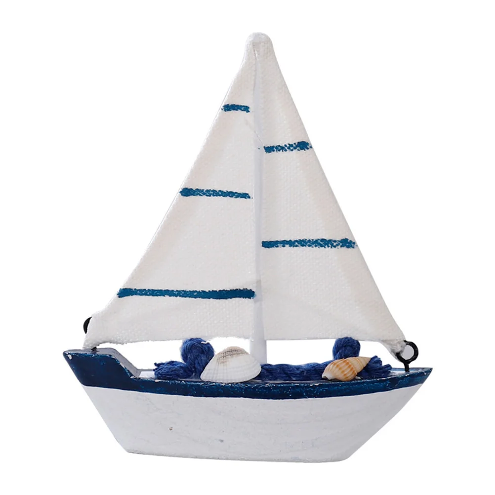 

1PC Sailboat Decoration Sailboat Model Creative Mediterranean Style Craft Car Ornament Table Stuff Home Decor