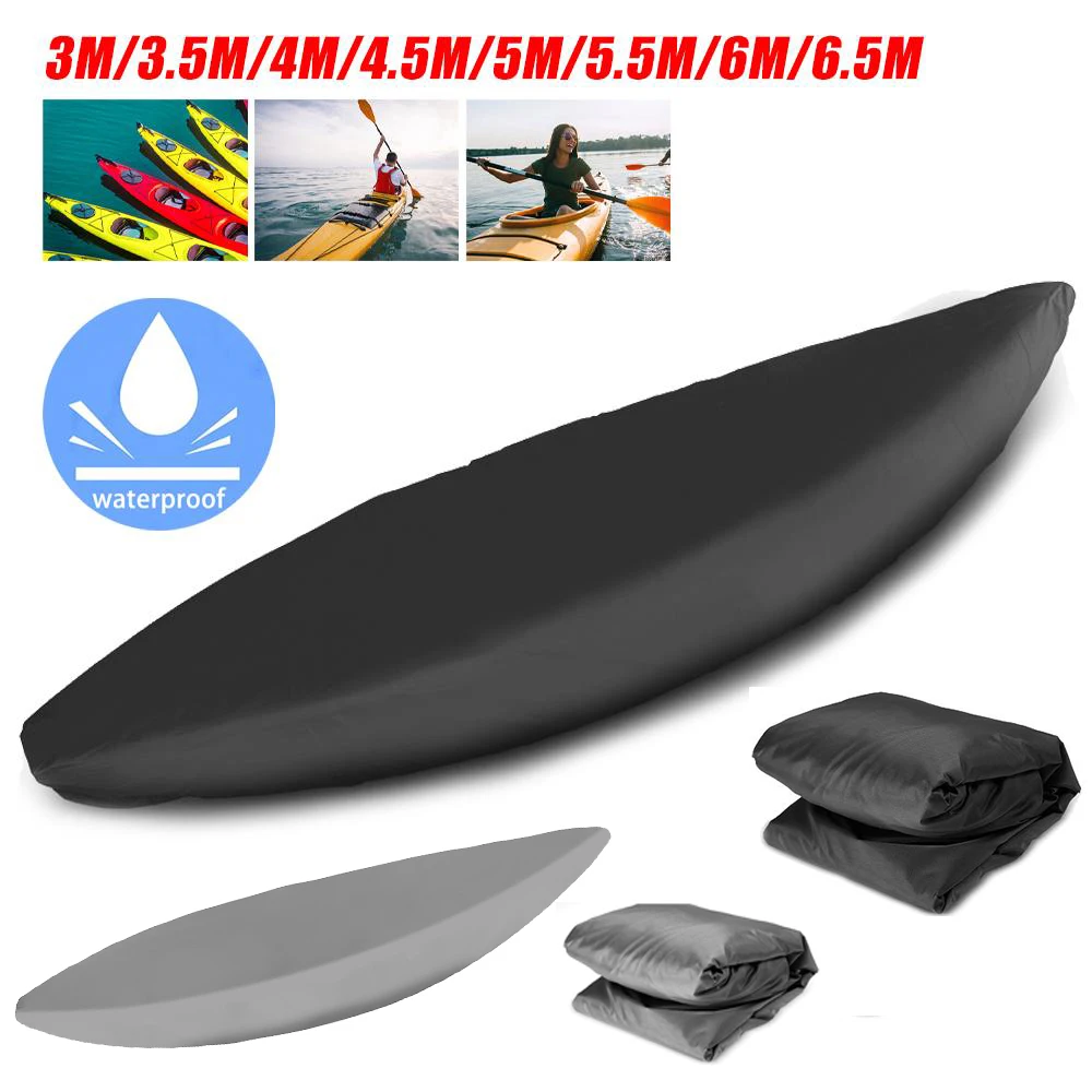 

Professional Universal Kayak Cover Canoe Boat Waterproof UV Resistant Dust Storage Cover Shield Kayak Boat Canoe Black Gray