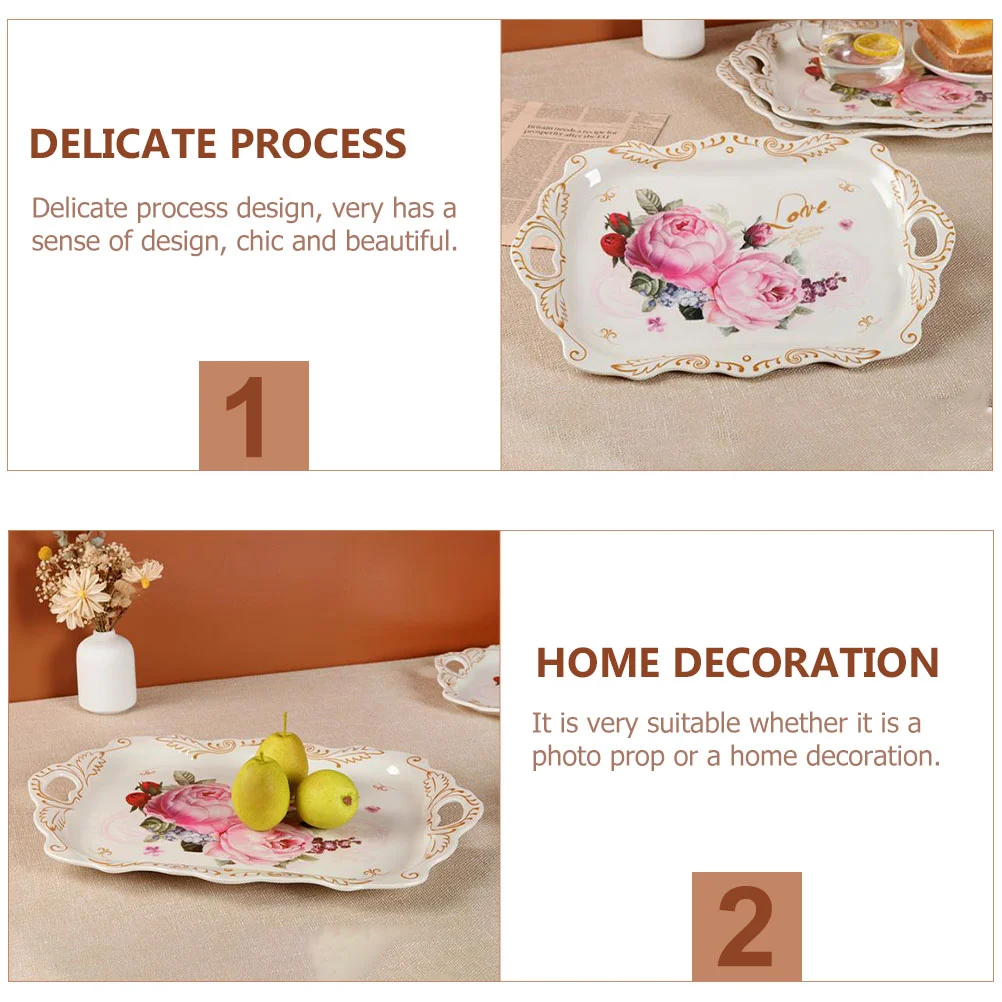 

Euro Pallet Chic Melamine Plate Tea Cup Storage Tray Photography Prop Flower Cake Decorations
