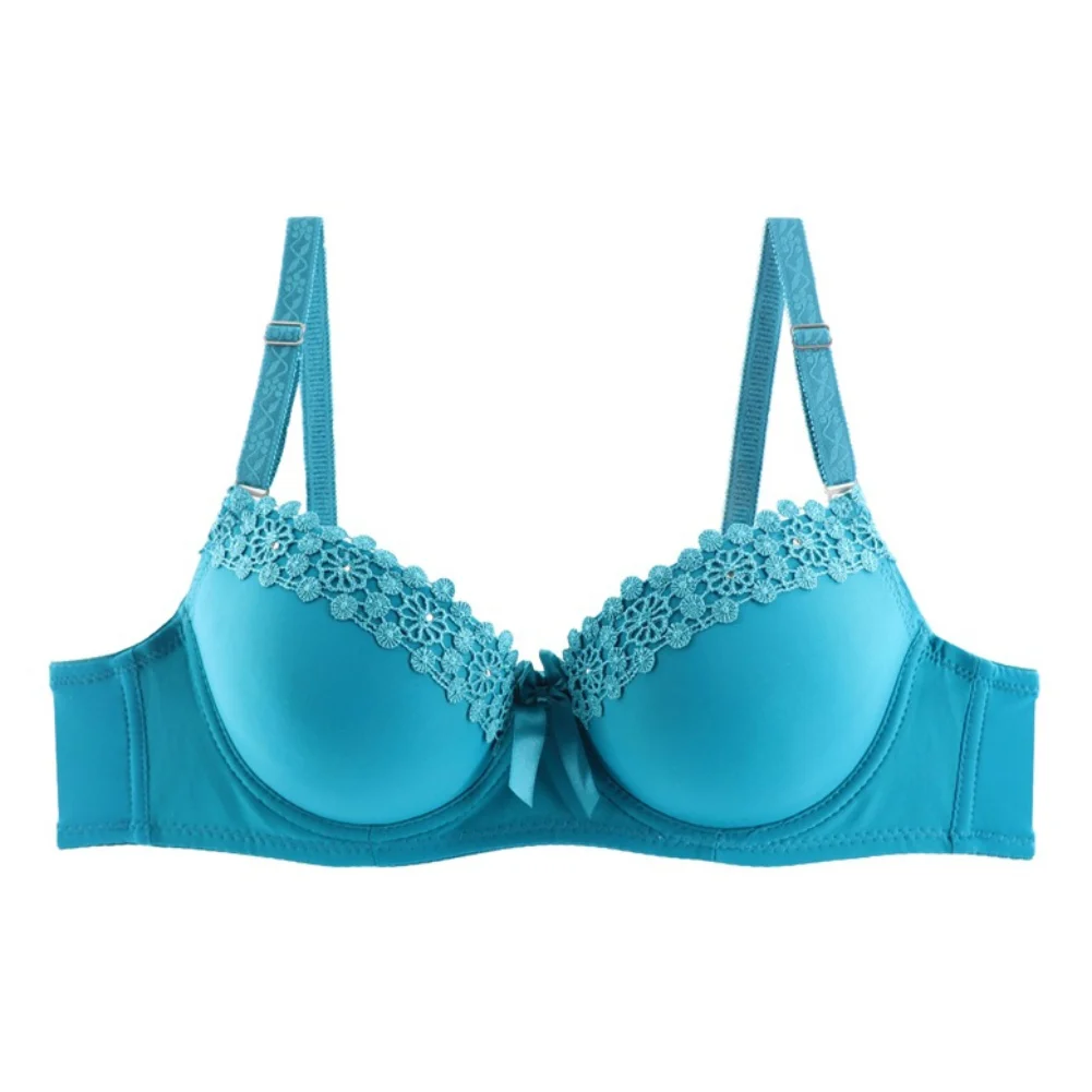 

Push Up Padded Bra For Women Thick Mold Cup Shaped Double Underwear Full Support Sexy Teens Girls Bra Top Plus 36-42 A B C Cup