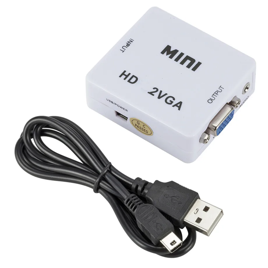 Видеоадаптер HDMI/VGA, компактный, 1080P, для PS4, XBOX, ПК, ноутбука, HDTV, проектора, DVD, переключатель Видеоадаптер HDMI/VGA, компактный, 1080P, для PS4, XBOX, ПК, ноутбука, HDTV, проектора, DVD, переключатель