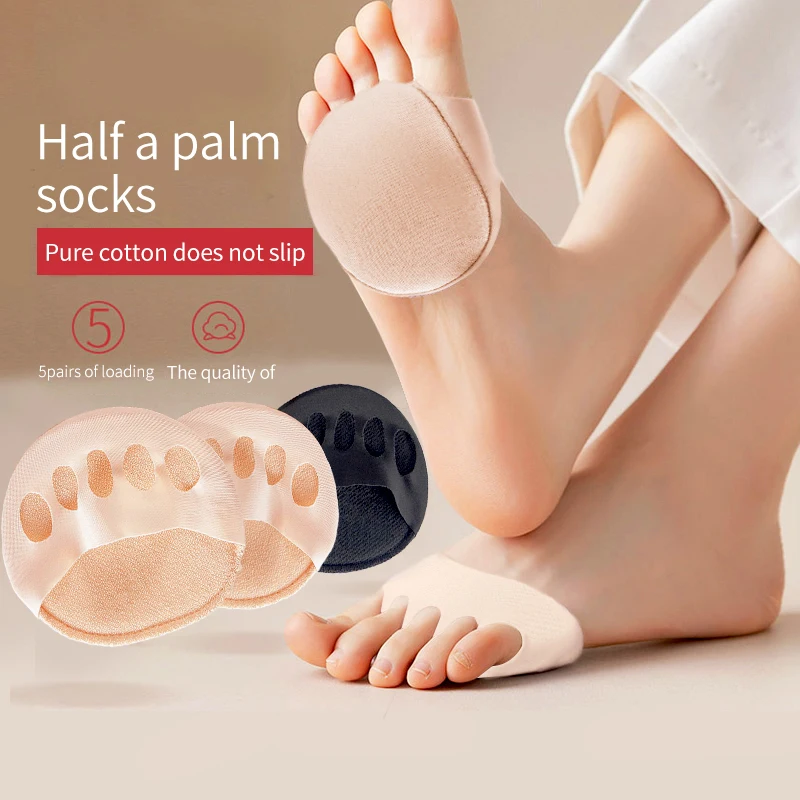 

Five Toes Forefoot Pads for Women High Heels Half Insoles Calluses Corns Foot Pain Care Absorbs Shock Socks Toe Pad Inserts