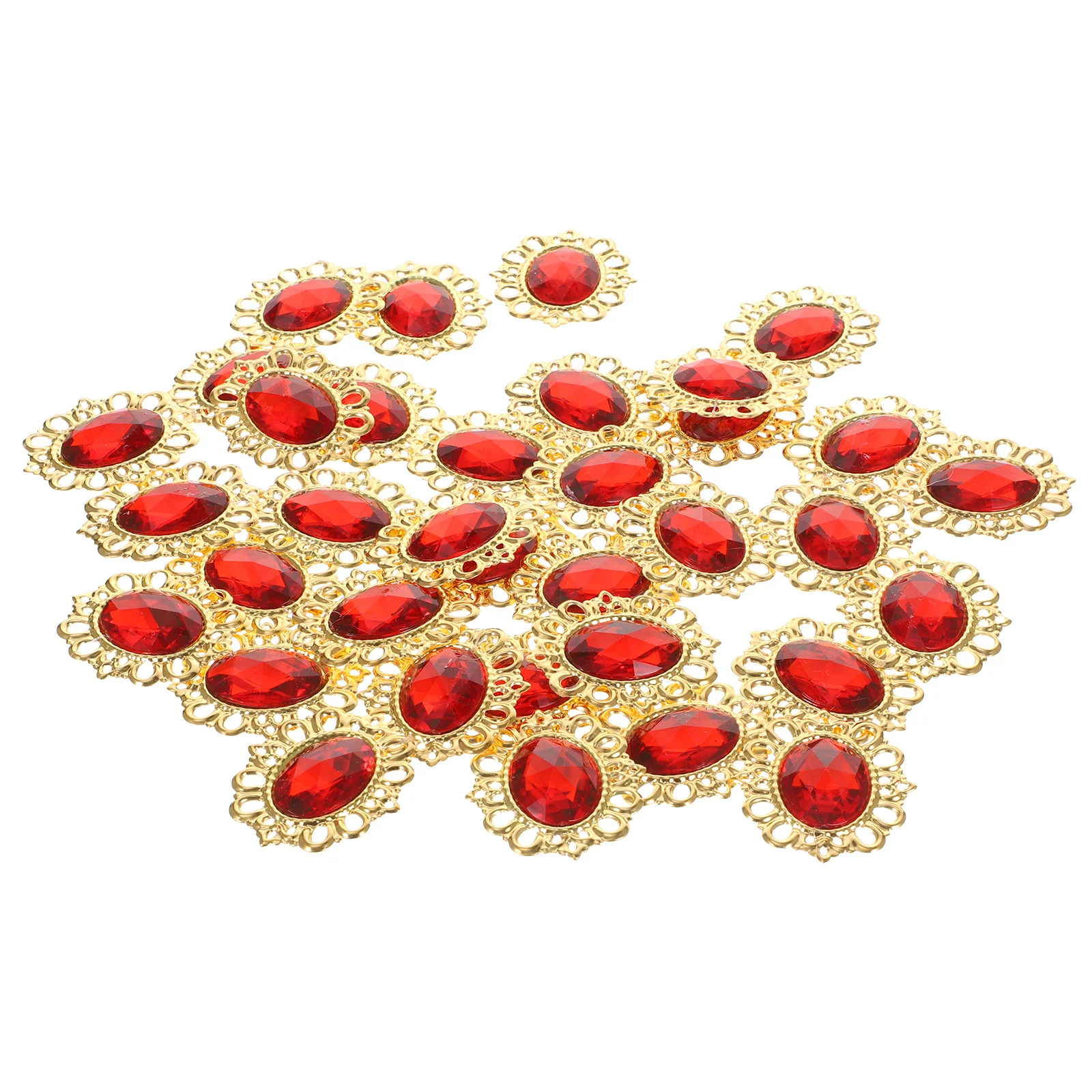 

60 Pcs Phone Case DIY Rhinestone Decor Diy Sew On Accessories Small Simple Deign Acrylic Sew On Accessories Metal Garment